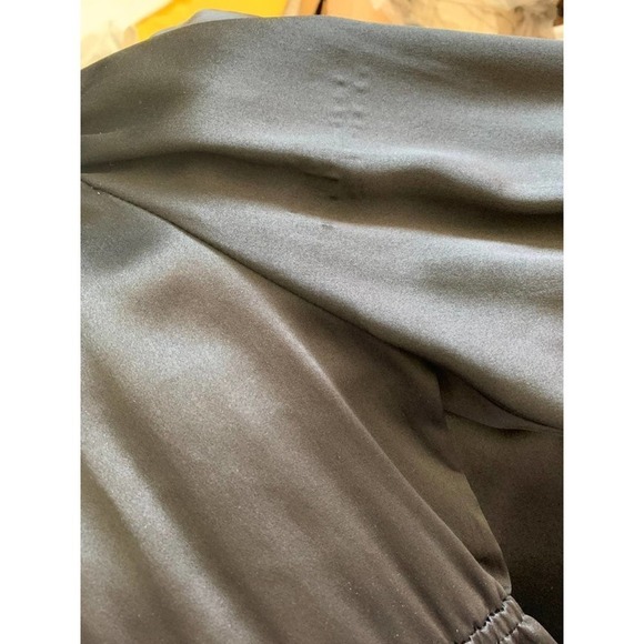 Amanda Uprichard 100% Silk Black V-Neck Dress - Picture 9 of 10